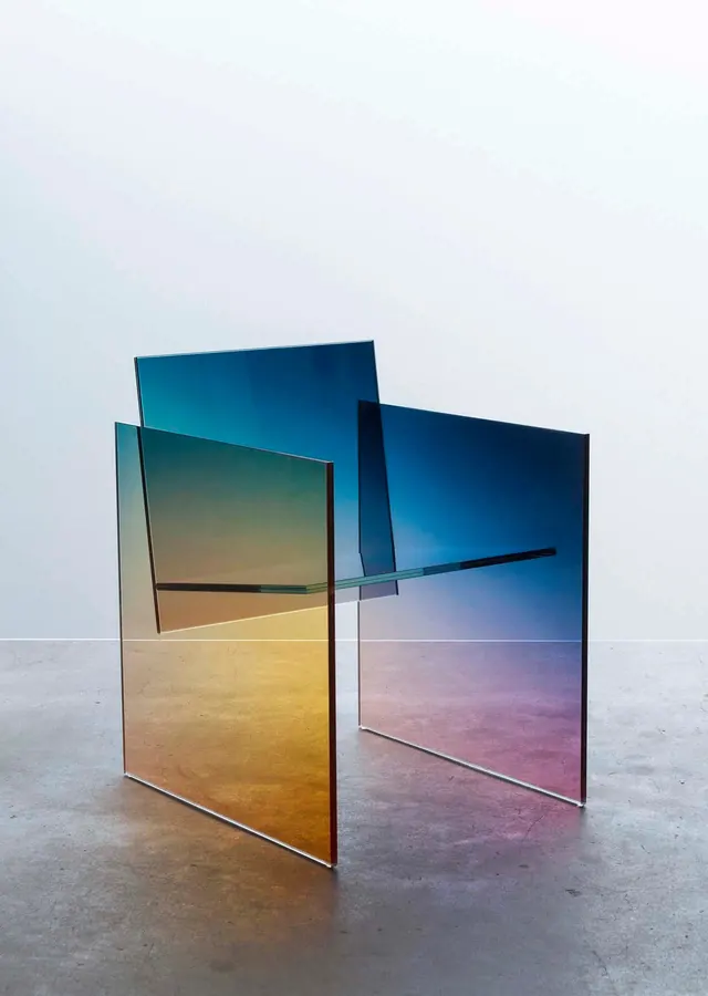 Abstract Glass Gradient Composition, minimal, glassmorphism, vibrant