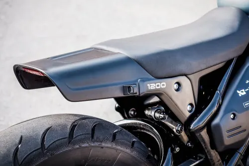 Motorcycle Seat and Frame Detail, technical, photographic, dark