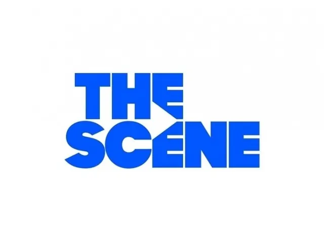 The Scene Wordmark, minimal, flat, vibrant