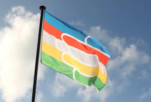 Rainbow Flag Mockup, photographic, organic, vibrant