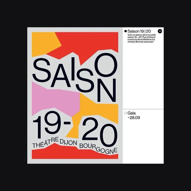 Saison 19-20 Poster, swiss, geometric, vibrant