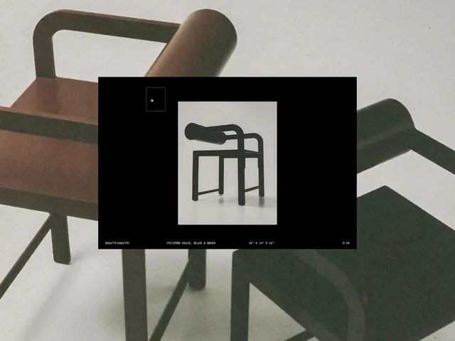 Minimalist Chair Illustration Mockup, minimal, geometric, monochrome