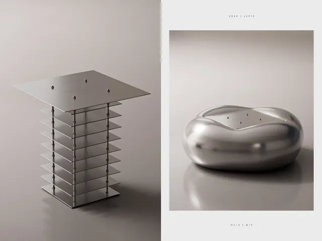 Minimalist 3D Abstract Shapes, minimal, 3d-render, light
