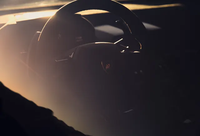 Steering Wheel Interior Silhouette, minimal, dark-mode, dark