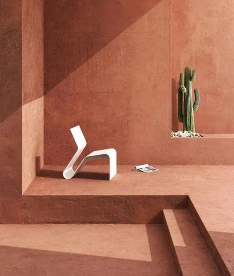 Minimalist Architectural Interior Render, minimal, geometric, earthy