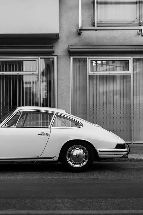 Monochrome Vintage Car Exterior, monochrome, minimal, monochrome