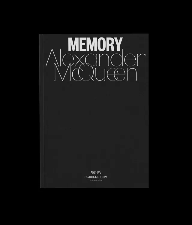 Memory Alexander McQueen Book Cover, minimal, monochrome, dark