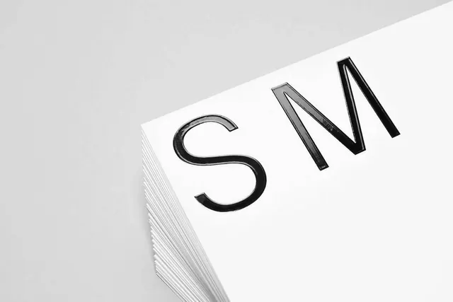 SM Wordmark Mockup, minimal, swiss, monochrome