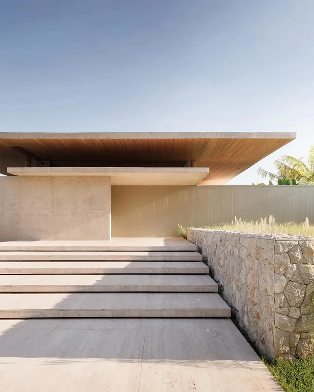 Modernist Architectural Structure, minimal, photographic, muted