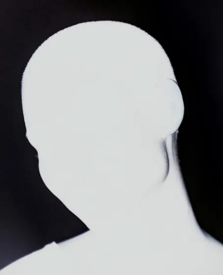 High-Contrast Silhouette Portrait, minimal, monochrome, monochrome