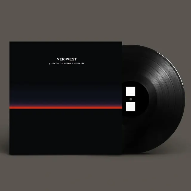 View West Vinyl Record Mockup, minimal, dark-mode, dark