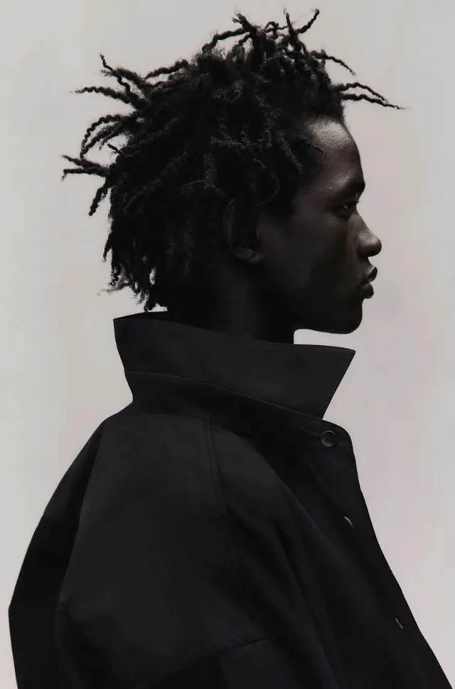 Portrait of a Man with Dreadlocks, monochrome, photographic, monochrome