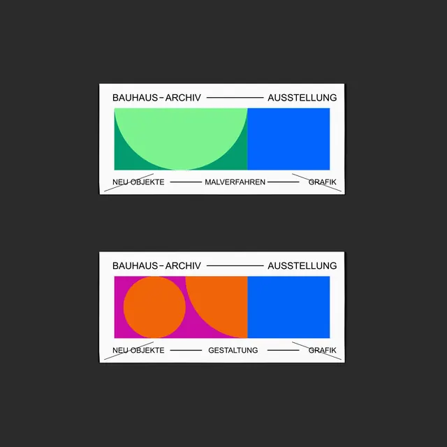 Bauhaus-Archiv Exhibition Identity, minimal, swiss, high-contrast