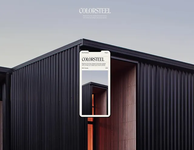 COLOURSTEEL Branding Mockup, minimal, corporate-clean, dark