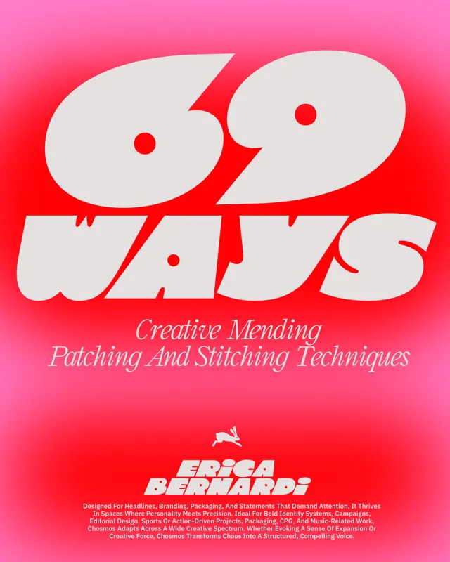 69 Ways Creative Minding Poster, neo-brutalist, maximalist, vibrant