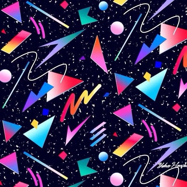 Abstract Geometric Pattern, maximalist, playful, vibrant