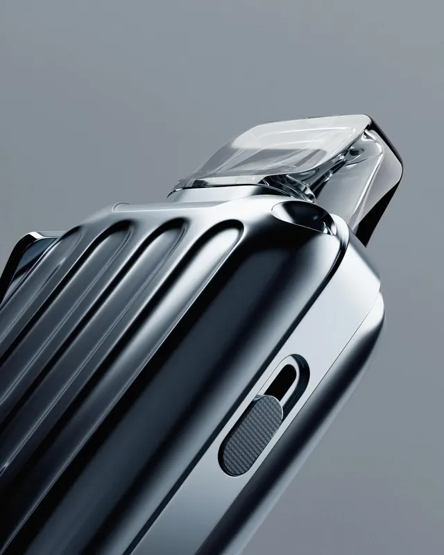 Close-up of a Metallic Device, minimal, luxury, dark