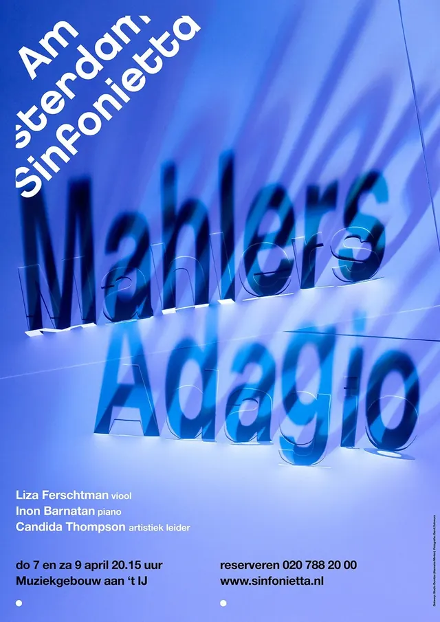 Mahlers Adagio Poster, gradient-heavy, abstract, cool