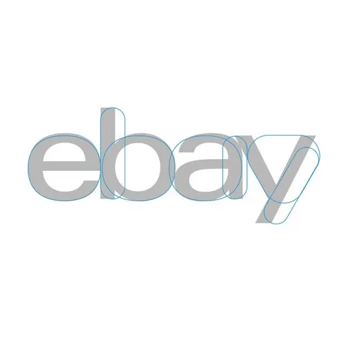eBay Wordmark with Outlined Effect, minimal, flat, light