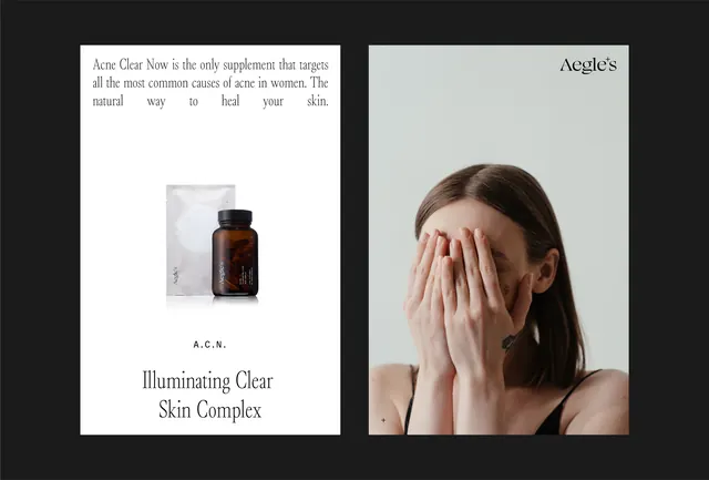 Aglo Skincare Editorial Spread, minimal, editorial, light