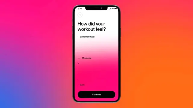 Mobile App UI Mockup with Gradient Background, minimal, gradient-heavy, vibrant