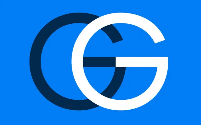 Overlapping CG Monogram, minimal, geometric, vibrant