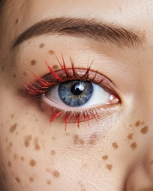 Extreme Eye Makeup Close-up, photographic, maximalist, vibrant