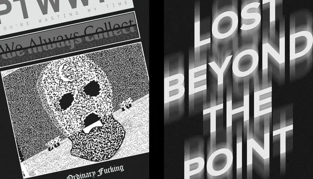 Abstract Graphic and Typography Composition, brutalist, monochrome, monochrome