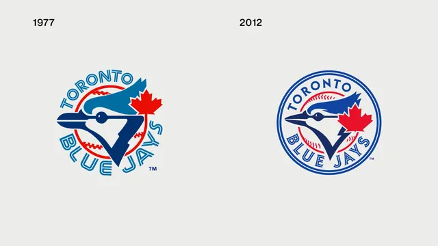 Toronto Blue Jays Logo Evolution, flat, geometric, vibrant