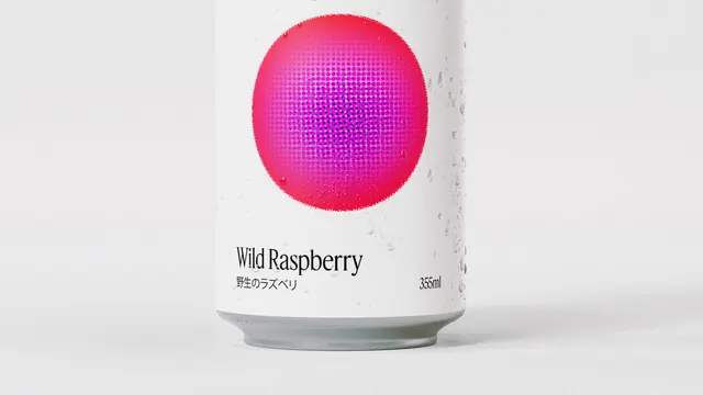 Wild Raspberry Mockup, minimal, gradient-heavy, vibrant