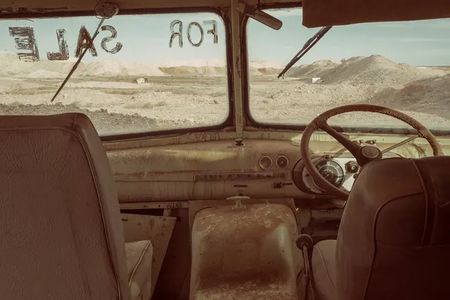 Vintage Vehicle Interior View, retro, photographic, muted