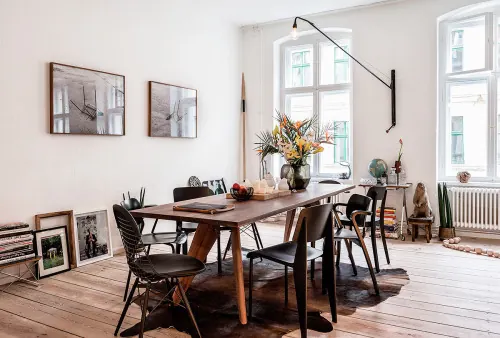 Modern Workspace Interior, minimal, photographic, light