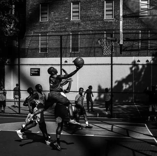 Basketball Game Action Shot, monochrome, photographic, monochrome