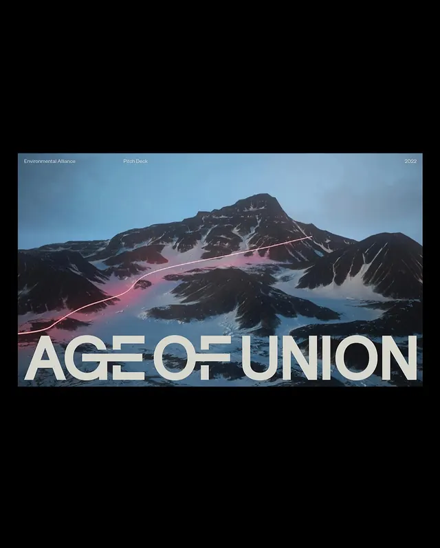 Age of Union Wordmark, photographic, minimal, dark