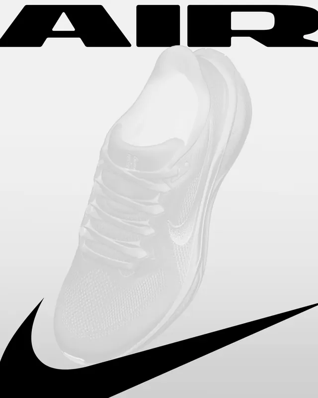 Sneaker Mockup with Swoosh Graphic, minimal, monochrome, monochrome