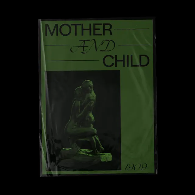 Mother and Child Poster Design, minimal, editorial, dark