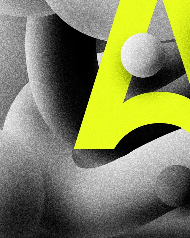 Abstract 3D Typography Composition, 3d-render, abstract, high-contrast