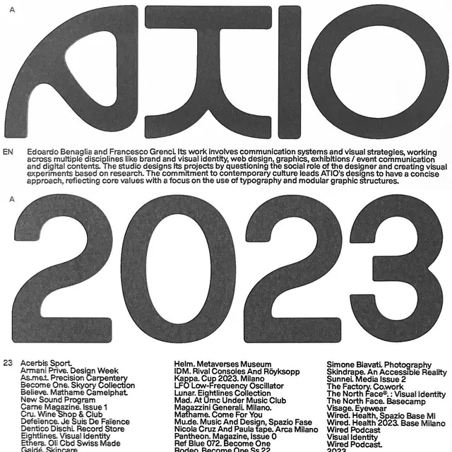 Studio Portfolio Layout, swiss, brutalist, high-contrast