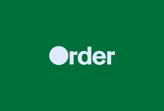 Order Wordmark Logo, minimal, corporate-clean, high-contrast