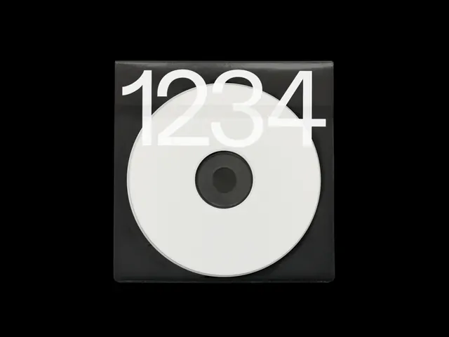 Minimalist CD Graphic with Numbers, minimal, swiss, high-contrast