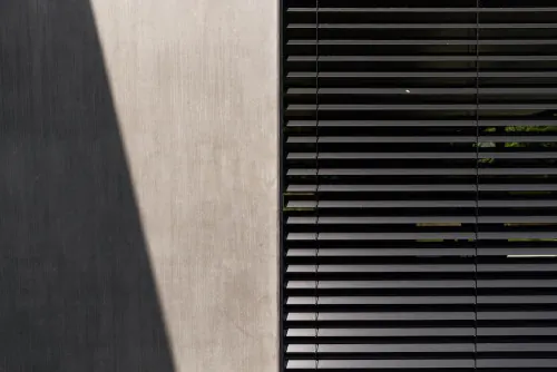 Architectural Shadow and Slats, minimal, geometric, high-contrast