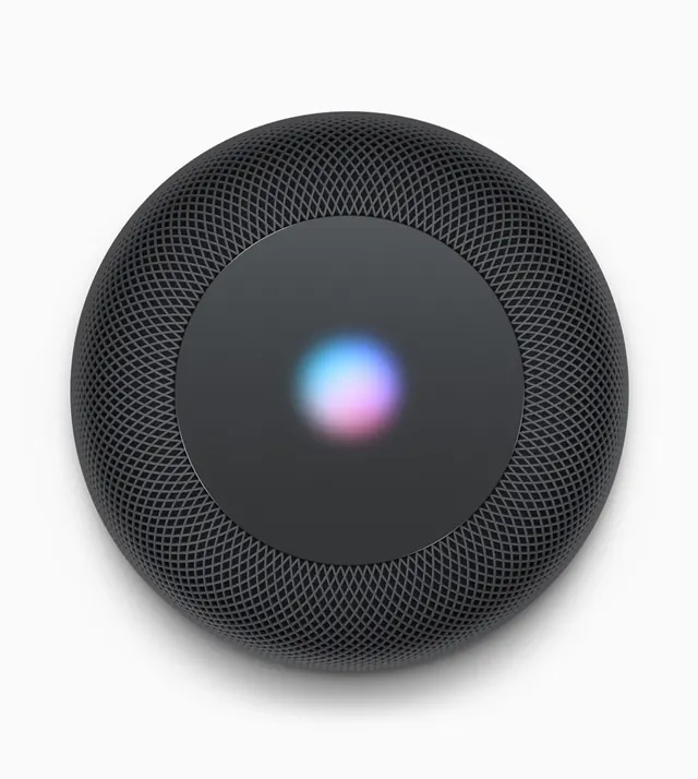 Circular Smart Speaker Mockup, minimal, 3d-render, dark