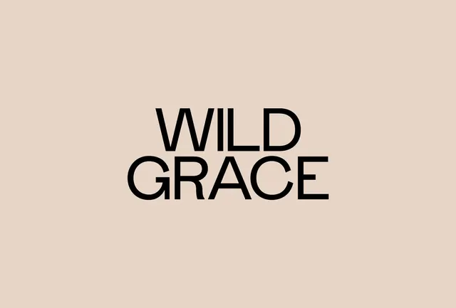 Wild Grace Wordmark, minimal, flat, muted