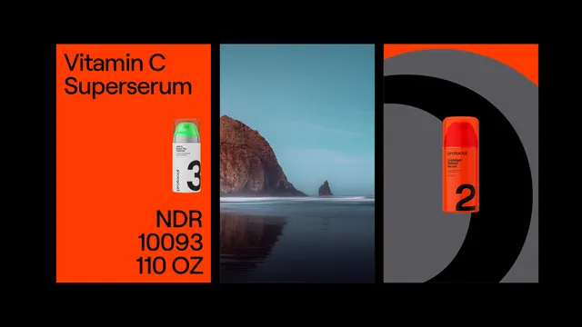 Vitamin C SuperSerum Product Showcase, minimal, corporate-clean, vibrant