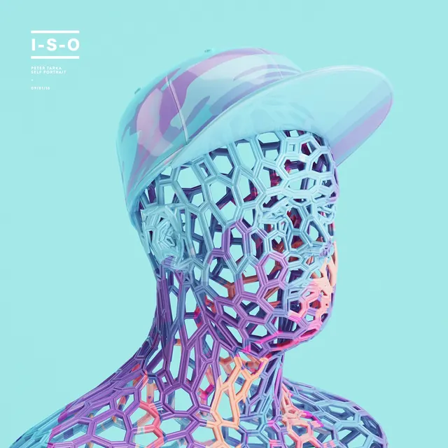 3D Abstract Humanoid Portrait, y2k, gradient-heavy, vibrant