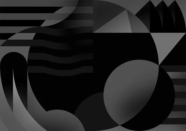 Abstract Geometric Composition, geometric, abstract, monochrome