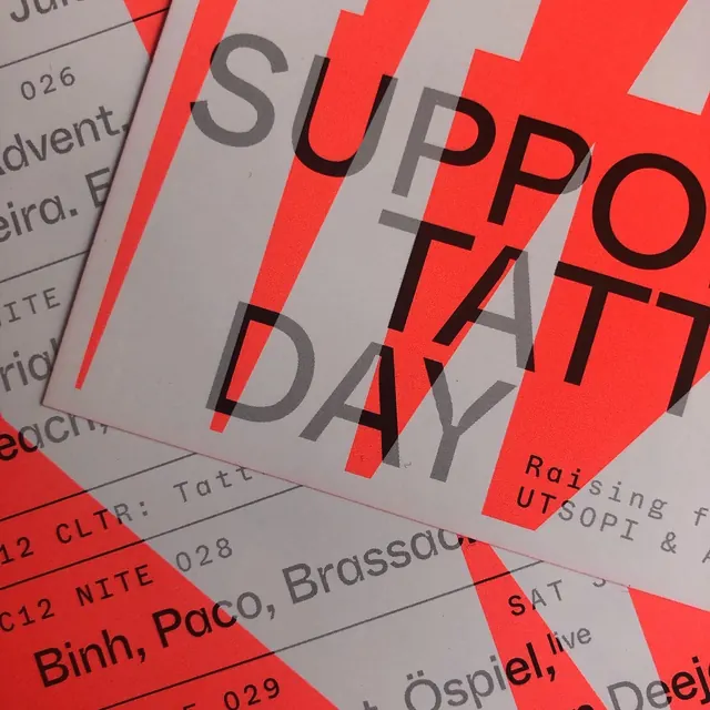 Support Day Typography Collage, swiss, brutalist, high-contrast