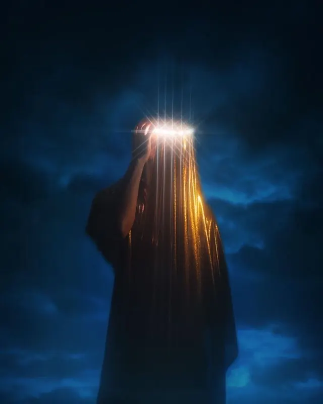 Ethereal Light Figure, dark-mode, abstract, dark