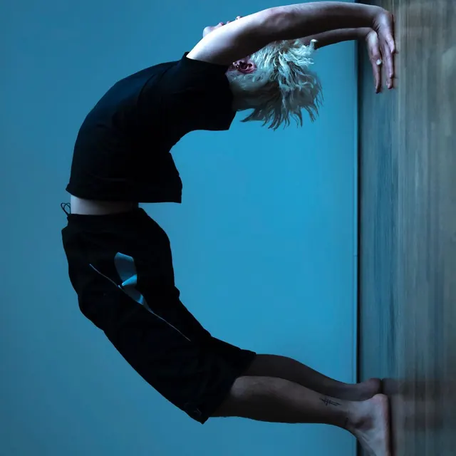 Person Leaning on Wall, minimal, photographic, cool