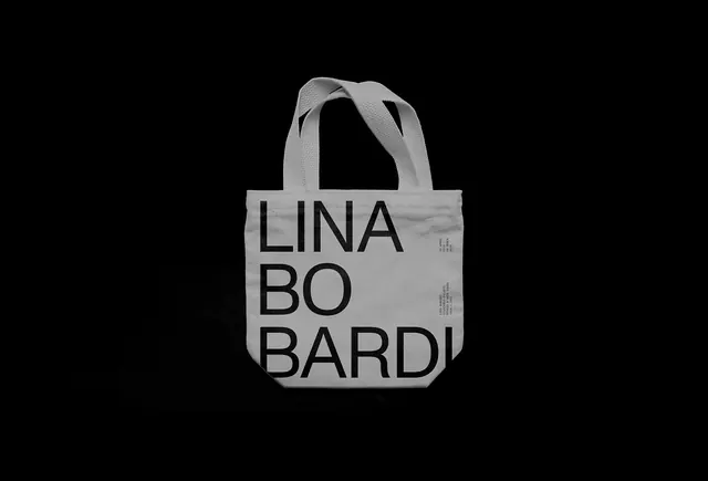 Lina Bo Bardu Tote Bag Mockup, minimal, monochrome, monochrome